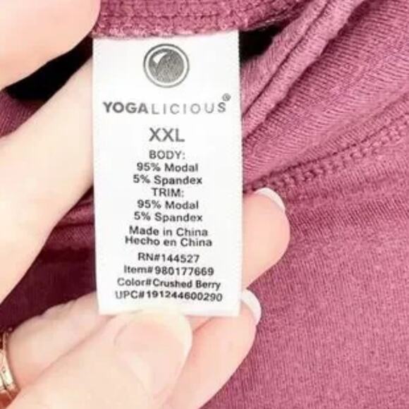 Yogalicious Berry Long Sleeve Pullover Sweatshirt - Picture 7 of 8